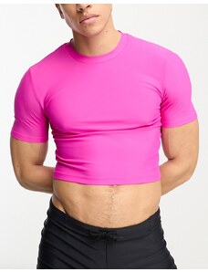 ASOS DESIGN - T-shirt da bagno rosa