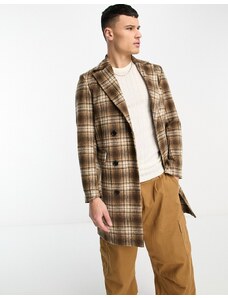 Bolongaro Trevor - Mikey - Cappotto di lana marrone a quadri-Brown