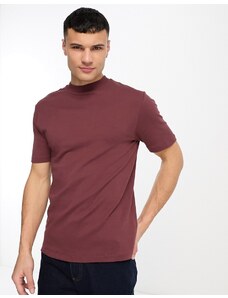 River Island - Studio - T-shirt slim marrone chiaro-Brown