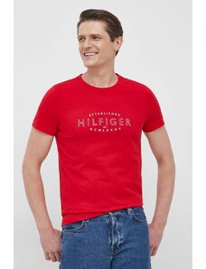 Tommy Hilfiger t-shirt in cotone colore rosso