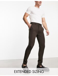 ASOS DESIGN - Pantaloni eleganti super skinny marrone-Brown