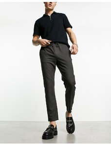 Only & Sons - Pantaloni affusolati grigio scuro con vita elasticizzata