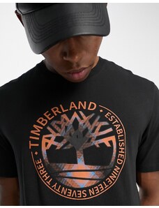 Timberland - Little Core River Tree - T-shirt nera con logo-Black