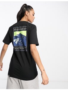 The North Face - Faces - T-shirt boyfriend nera con stampa "Everest" sul retro-Black