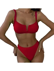 Costume Da Bagno Donna Due Pezzi Brasiliano | Bikini Sexy Triangolo Imbottito | Regolabile | Nylon/Elastan - Foto 6
