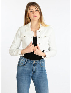 Solada Giacca Corta Donna In Jeans Bianco Taglia L