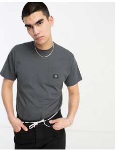 Vans - T-shirt grigia con tasca applicata-Grigio