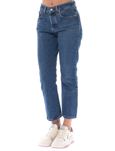 jeans da donna Levi's 501 Original Cropped effetto used