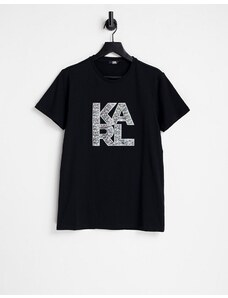 Karl Lagerfeld - T-shirt nera-Nero