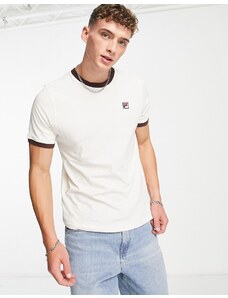 Fila - T-shirt bianco sporco con logo-Neutro