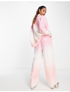 ASOS Edition - Pantaloni rosa sfumato