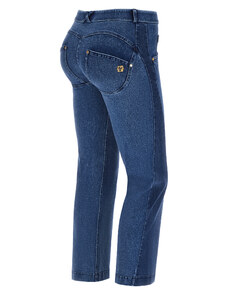 Freddy Jeans push up WR.UP cropped inserto laterale in denim scuro