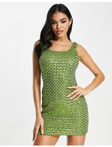 NaaNaa - Vestito corto con paillettes verde