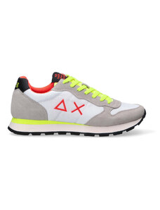 SUN68 Sneakers Running Tom Fluo Bianco Homme - Baskets Confortables Et Stylées