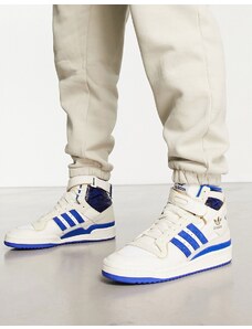 adidas Originals - Forum 84 - Sneakers alte bianche e blu-Bianco