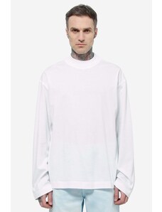 Dries Van Noten T-shirts a Manica Lunga HEGER in cotone bianco