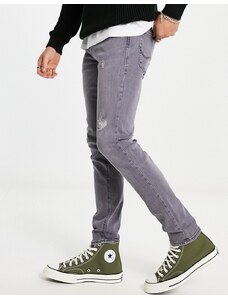 Jack & Jones Intelligence - Liam - Jeans skinny lavaggio grigio con strappi