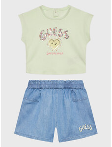 Completo T-shirt e shorts di jeans Guess