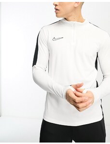 Nike Football - Academy Dri-FIT - Top da allenamento bianco con pannelli e zip corta