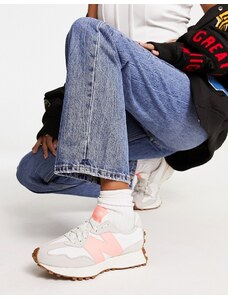 New Balance - 327 - Sneakers crema e rosa-Bianco