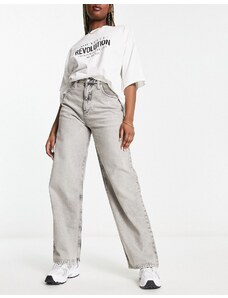 Calvin Klein Jeans - Jeans comodi grigi a vita alta-Grigio