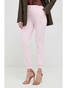 Pinko pantaloni da jogging in cotone colore rosa