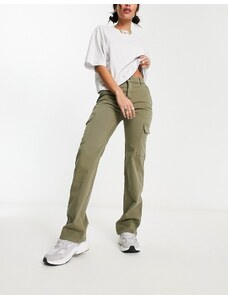 ASOS DESIGN - Pantaloni cargo slim color kaki-Verde