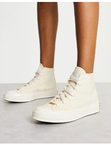 Converse - Chuck '70 - Sneakers alte bianco sporco con bordi grezzi