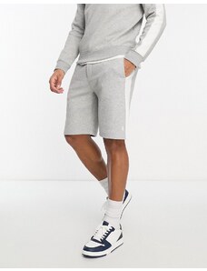 Polo Ralph Lauren - Pantaloncini della tuta in piqué grigio mélange con fettuccia con logo in coordinato
