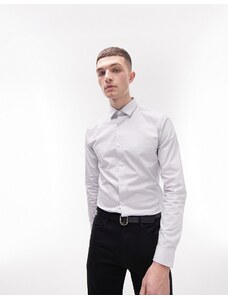 Topman - Camicia elegante grigia a maniche lunghe-Grigio