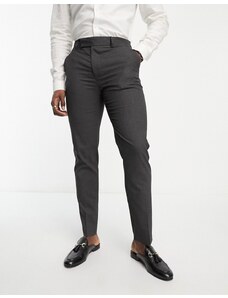 ASOS DESIGN - Pantaloni slim da abito color antracite-Grigio