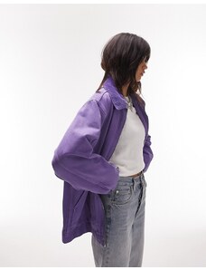 Topshop - Giacca oversize viola con zip