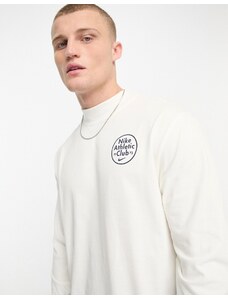 Nike - Trend - T-shirt color crema con collo a lupetto-Bianco
