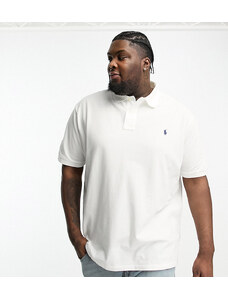 Polo Ralph Lauren Big & Tall - Polo custom fit in piqué bianca con logo iconico-Bianco