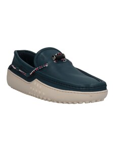 Tod's Mocassino gommino in pelle martellata blu Uomo