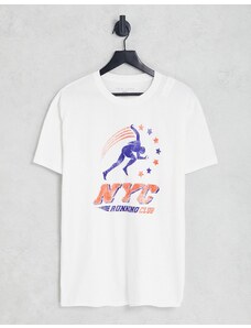 New Look - NYC Running Club - T-shirt bianca-Bianco