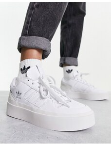 adidas Originals - Forum Bonega - Sneakers triplo bianco pulito con suola platform