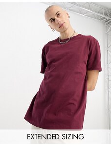 ASOS DESIGN - T-shirt comoda in tessuto pesante viola scuro