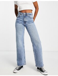 Only - Juicy - Jeans a vita bassa con fondo ampio lavaggio blu medio