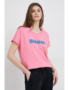Blauer t-shirt in cotone