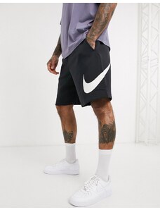 Nike Club - Pantaloncini neri con grafica-Nero