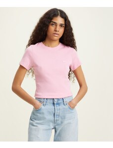 Levi's T-Shirt SS Rib Baby Tee Prism Pink Donna