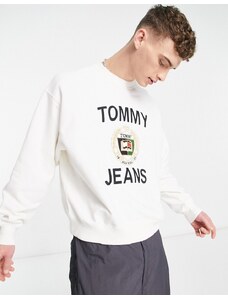 Tommy Jeans - Felpa grigia con logo grande-Grigio