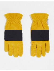 Selected Homme - Guanti in pile giallo colorblock
