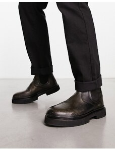 AllSaints - Jonboy - Stivali in pelle marroni-Brown