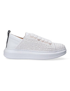 ALEXANDER SMITH Sneaker Donna Wembley E1D In Pelle Bianca - Colore Bianco/Nero, Taglia 41