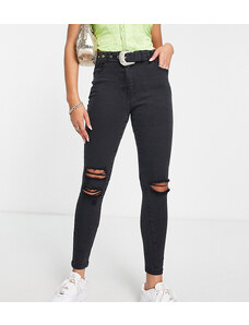 Parisian Tall - Jeans skinny con cintura color antracite-Grigio