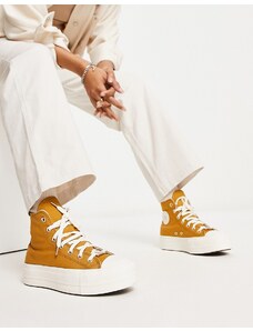 Converse - Chuck Taylor All Star Lift Hi - Sneakers alte oro con suola platform-Arancione