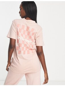 ellesse - Taya - T-shirt rosa con stampa sul retro