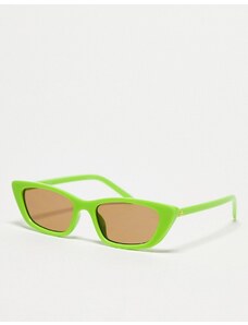 AIRE - Titania - Occhiali da sole verdi con lenti color cuoio da festival-Verde